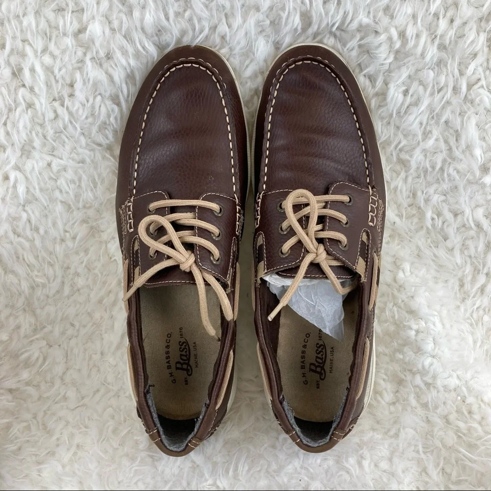 G.H. Bass & Co. Men’s Greenporte Brown Leather Loafers 11